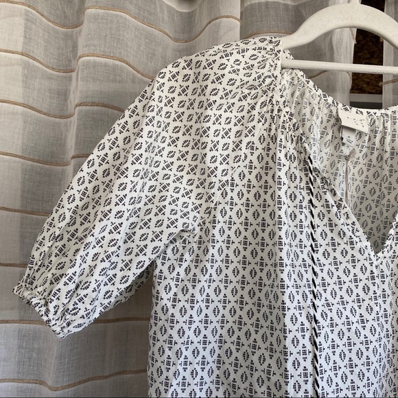 ✨ NWT A New Day Cotton Puff Sleeve Boho Blouse - Picture 2 of 8